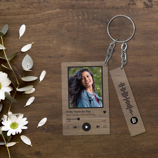 Customized Spotify keychain | with Spotify code part | Birthday Gifts for your loved one | Transparent