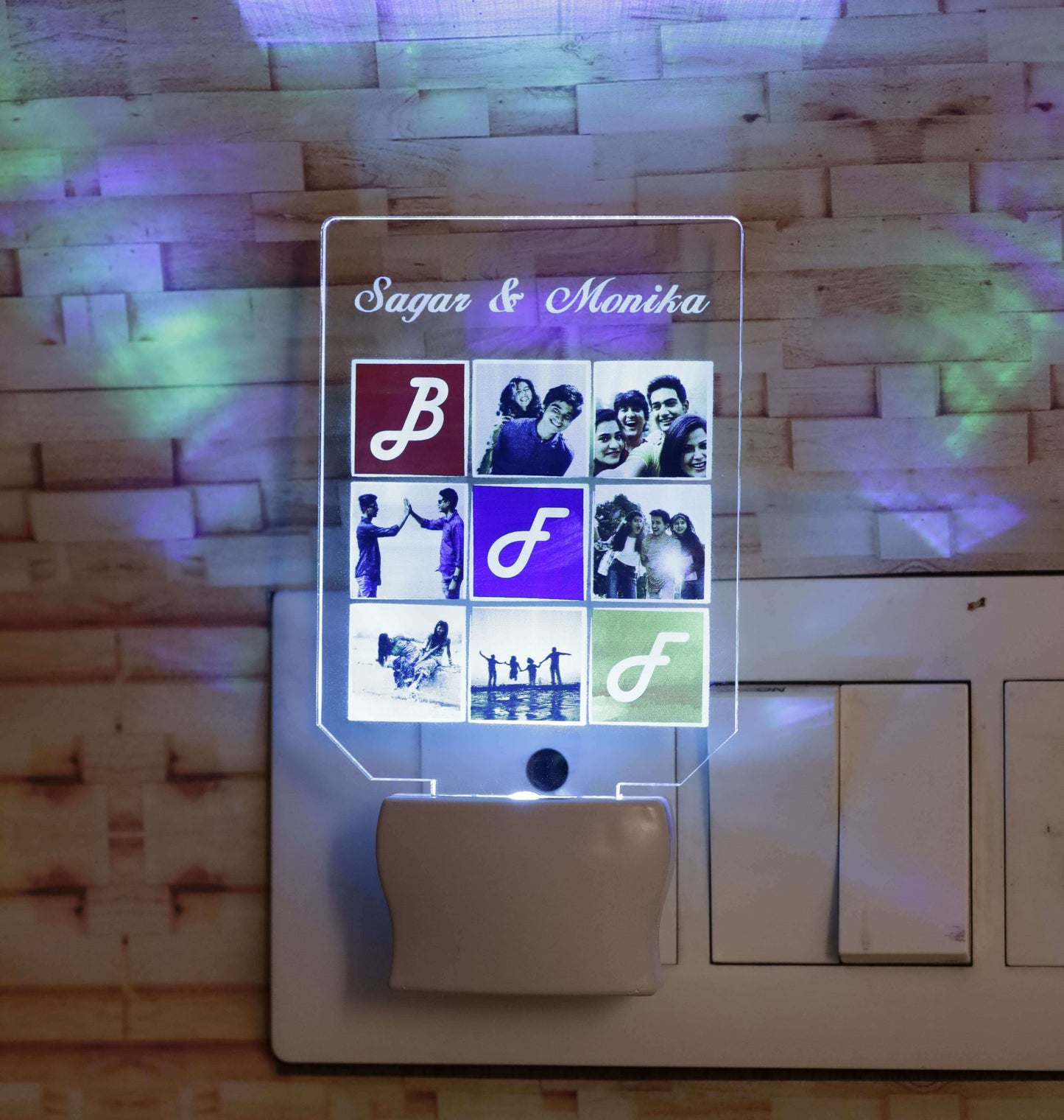 Relationship matrix LED light plaque | Personalized photo / name / message bedroom LED