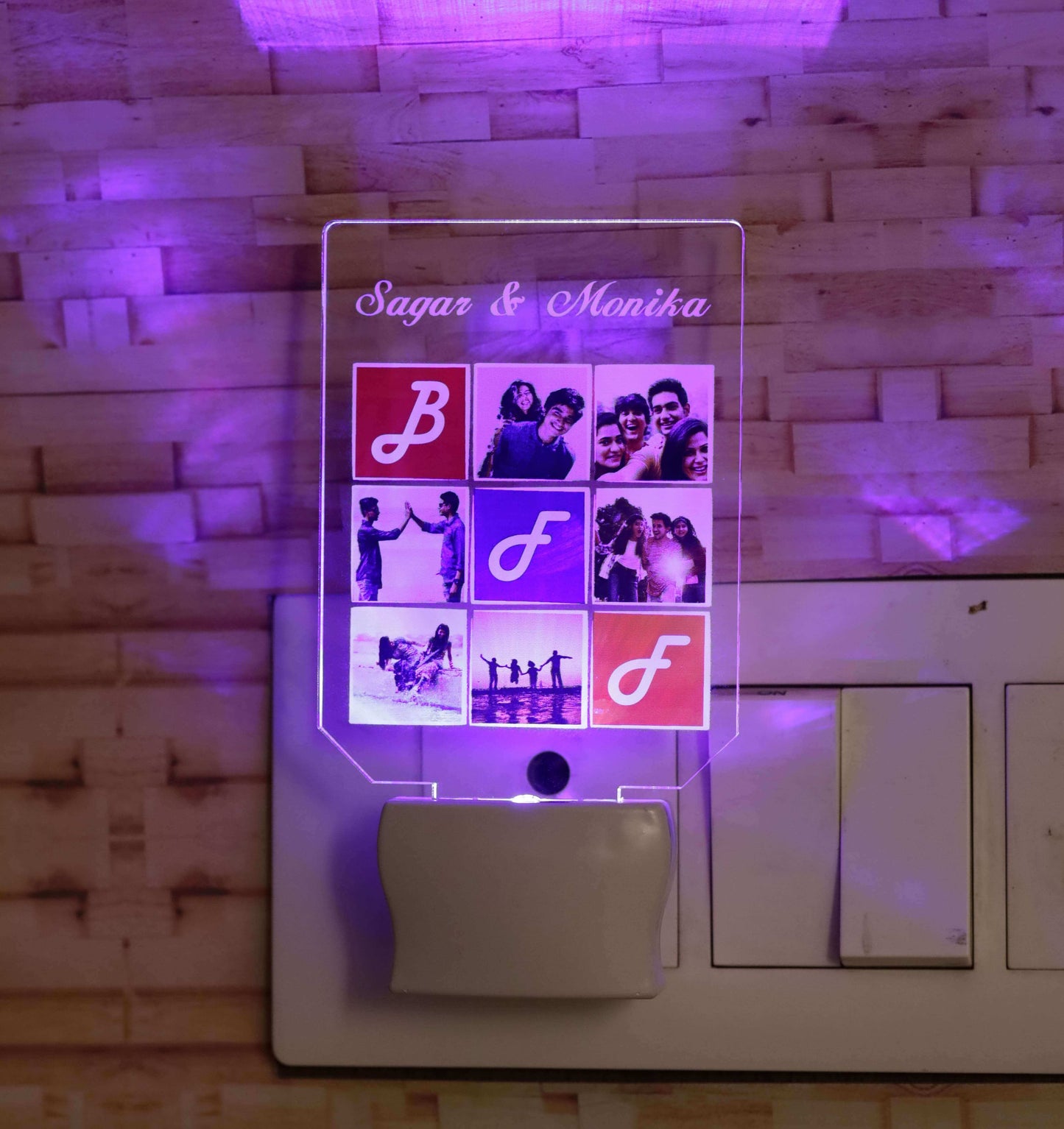 Relationship matrix LED light plaque | Personalized photo / name / message bedroom LED