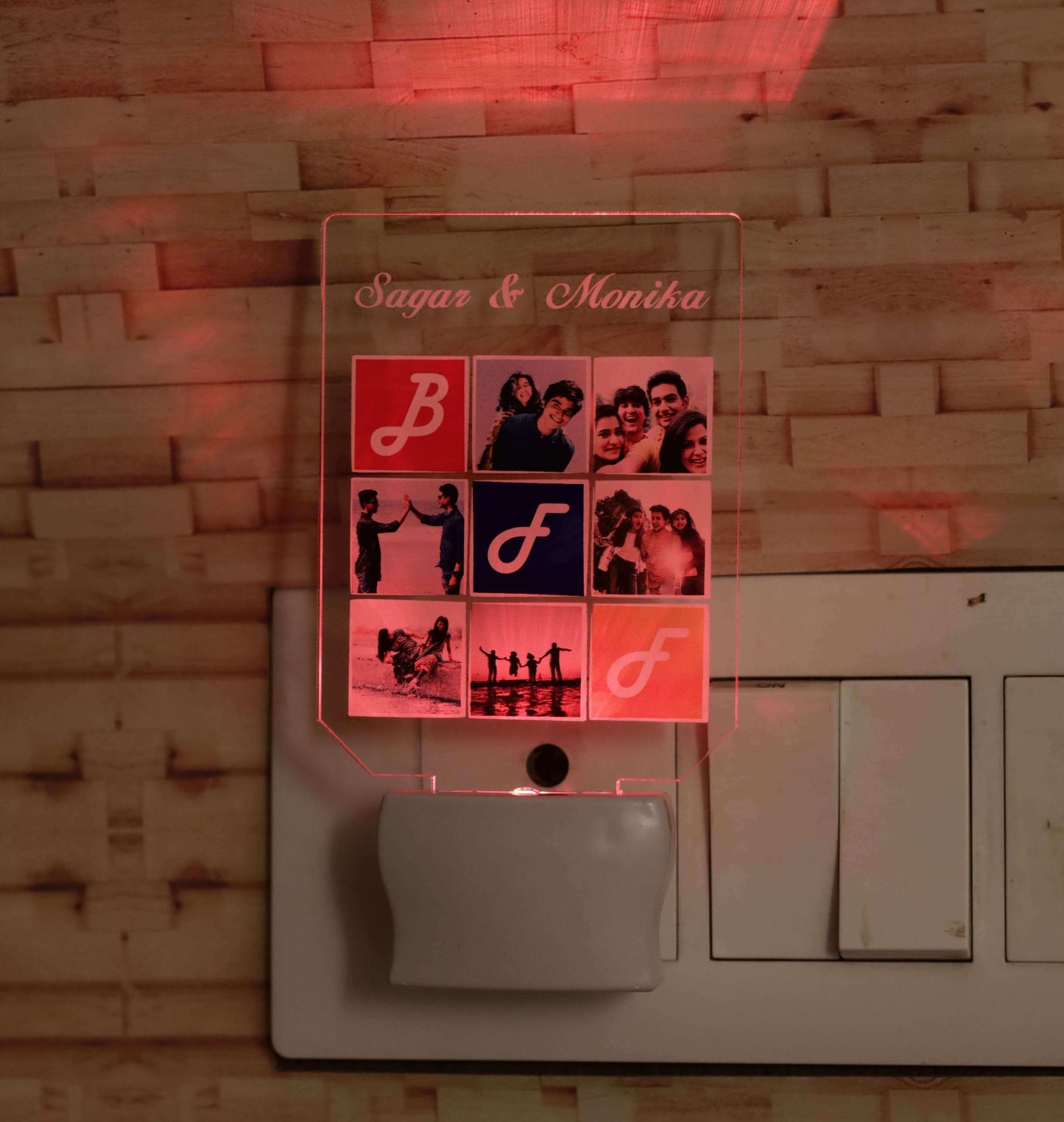 Relationship matrix LED light plaque | Personalized photo / name / message bedroom LED