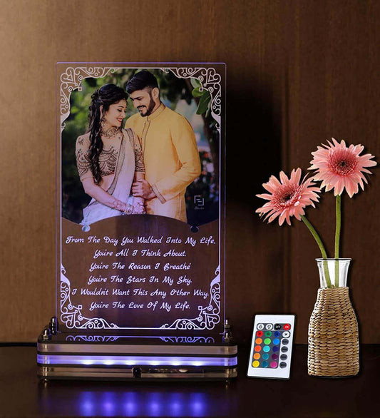 Customized LED plaque with personalized message | Remote control LED plaque