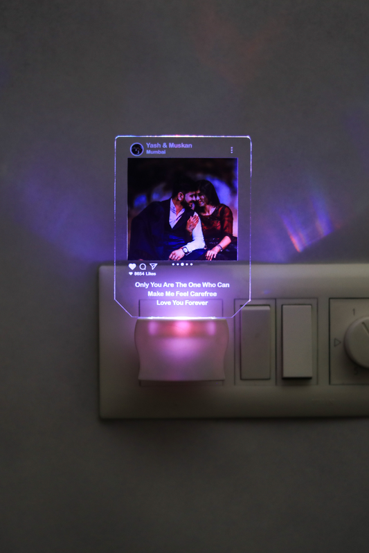 Customized Social Media Post Theme LED Lamp | Personalized Instagram post with message