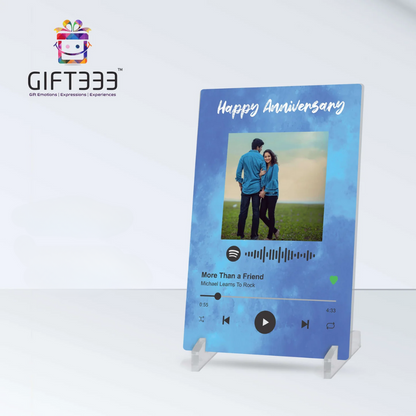 Customized Spotify Song Plaque - Spotify song code with custom photo and color plaque Acrylic Base