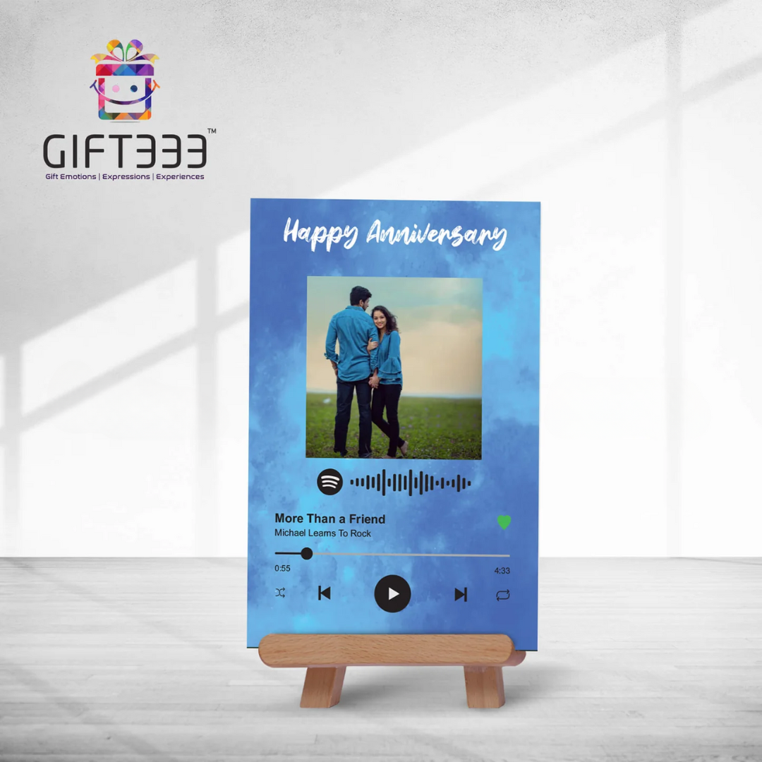 Customized Spotify Song Plaque - Spotify song code with custom photo and color plaque Easel Base