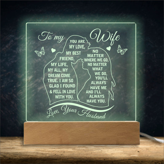 To My Wife Acrylic Plaque, Gift for Wife, Anniversary Present, Christmas, Birthday, Romantic Gift for Her, Valentines Day, Love, Marriage