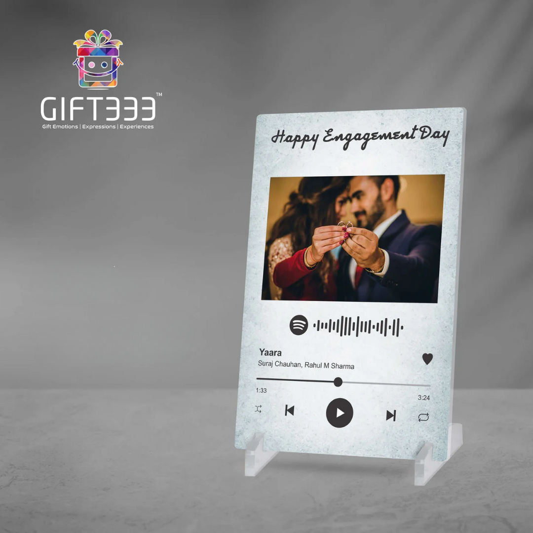 Customized Spotify Song Plaque - Spotify song code with custom photo and color plaque Acrylic Base