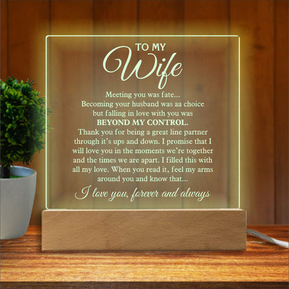 To My Wife Sentimental Gift, Office Gift for Wife, Wife Work Gift, Wife Birthday Gift, Wife on Anniversary, Surprise Wife Christmas Gift