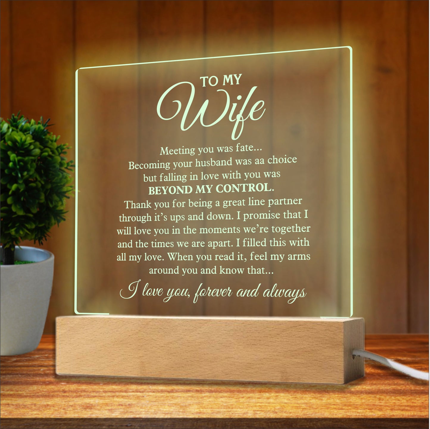 To My Wife Sentimental Gift, Office Gift for Wife, Wife Work Gift, Wife Birthday Gift, Wife on Anniversary, Surprise Wife Christmas Gift