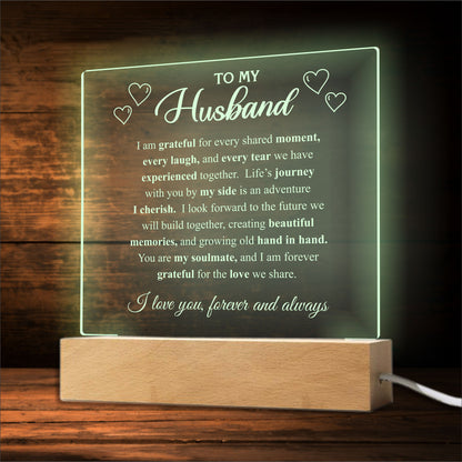 Personalized Acrylic Plaque for Husband, Wedding Anniversary Gift from Wife, Wedding Keepsake Gift for Husband, Father's Day Gift for Him