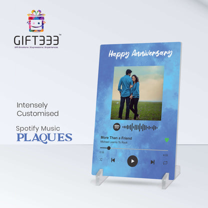 Customized Spotify Song Plaque - Spotify song code with custom photo and color plaque Acrylic Base