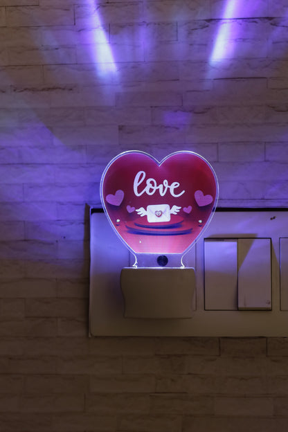 Gifteee Love LED Lamp | Gift For Him Or Her | 7 Color Changing & UV Printed LED Plaque