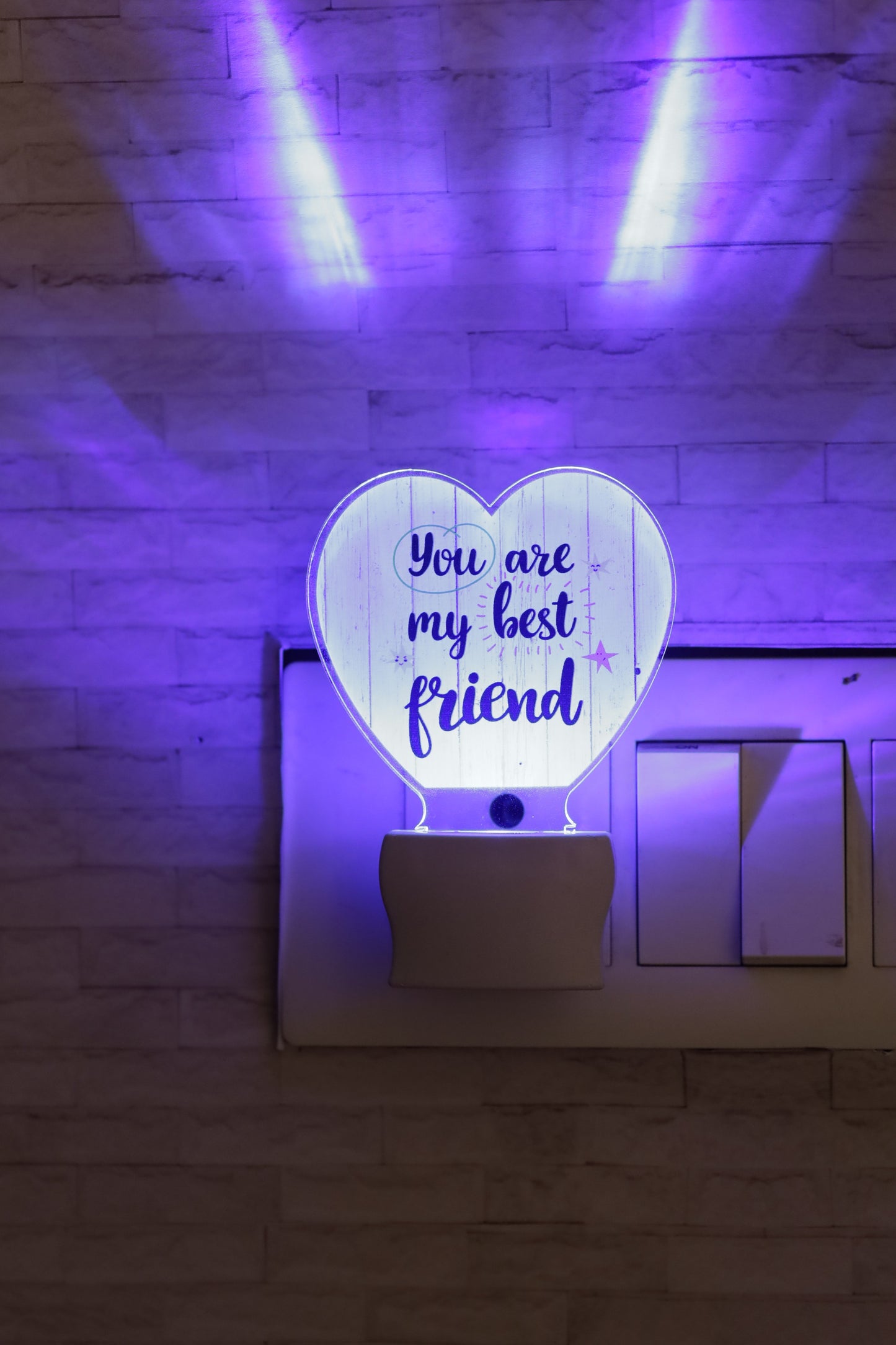 Friends Forever | Gift For Friends | 7 Color Changing & UV Printed LED Plaque