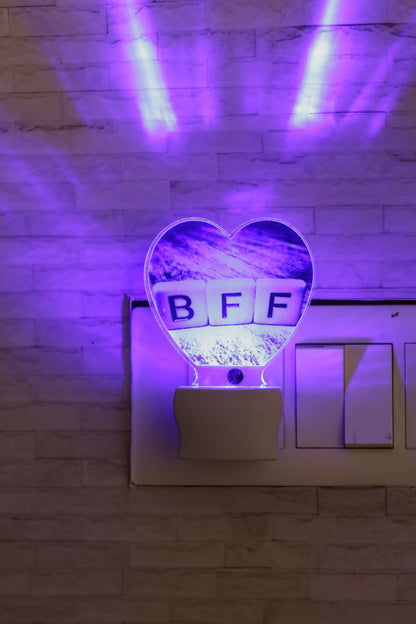 Best Friend Forever LED Gift Lamp | Gift For Friends | 7 Color Changing & UV Printed LED Plaque