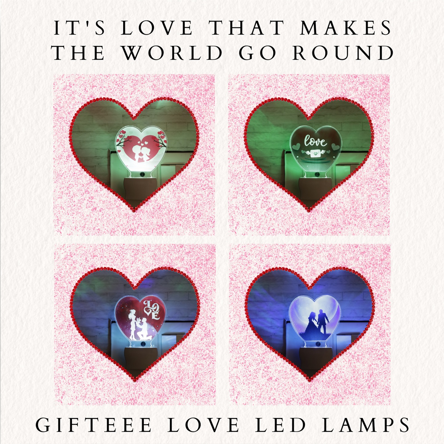 Gift for Husband or Wife | Gifteee Love LED Lamp