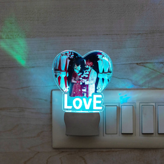 Heart shape Love themed customized LED lamp | Personalized photo gift