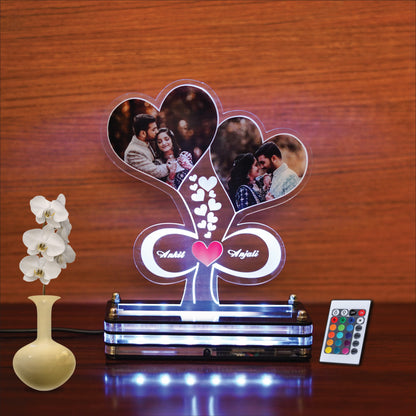 Remote control Infinity LED Tree with personalized photos | Customized LED lamp gifts