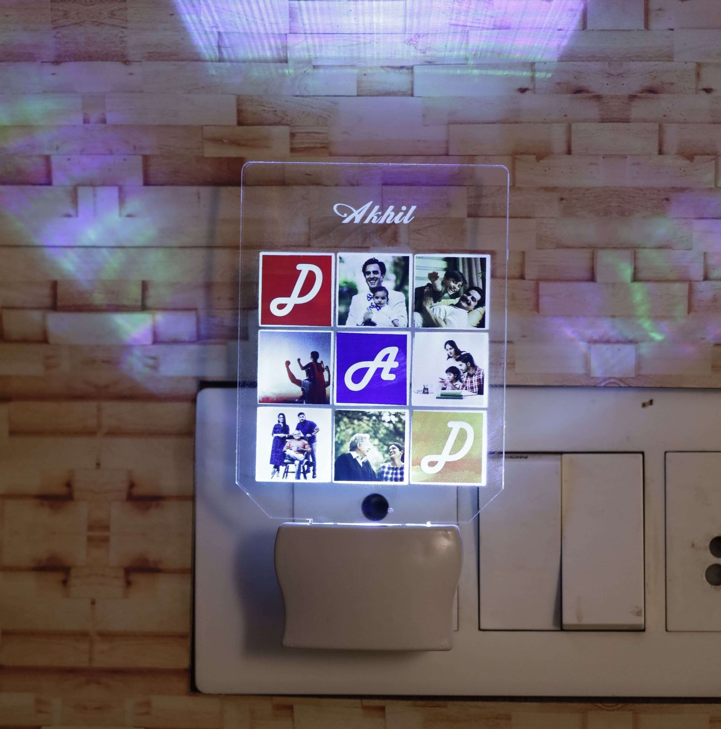 Relationship matrix LED light plaque | Personalized photo / name / message bedroom LED