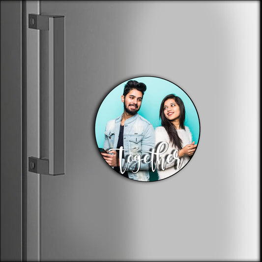 Circle Fridge Magnets with Photos & Messages | Personalized Fridge Magnet for Gifts