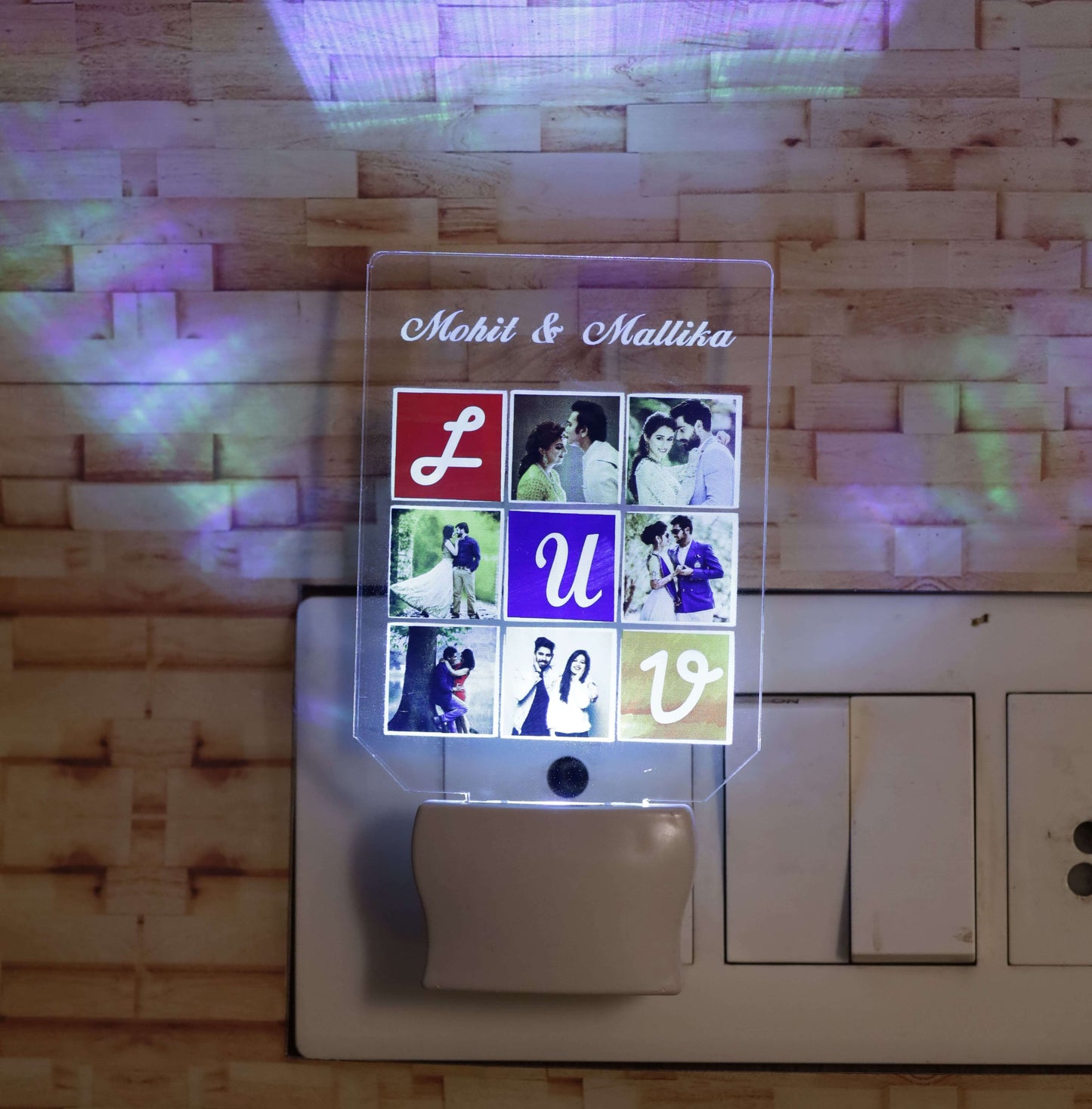 Relationship matrix LED light plaque | Personalized photo / name / message bedroom LED