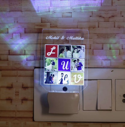 Relationship matrix LED light plaque | Personalized photo / name / message bedroom LED