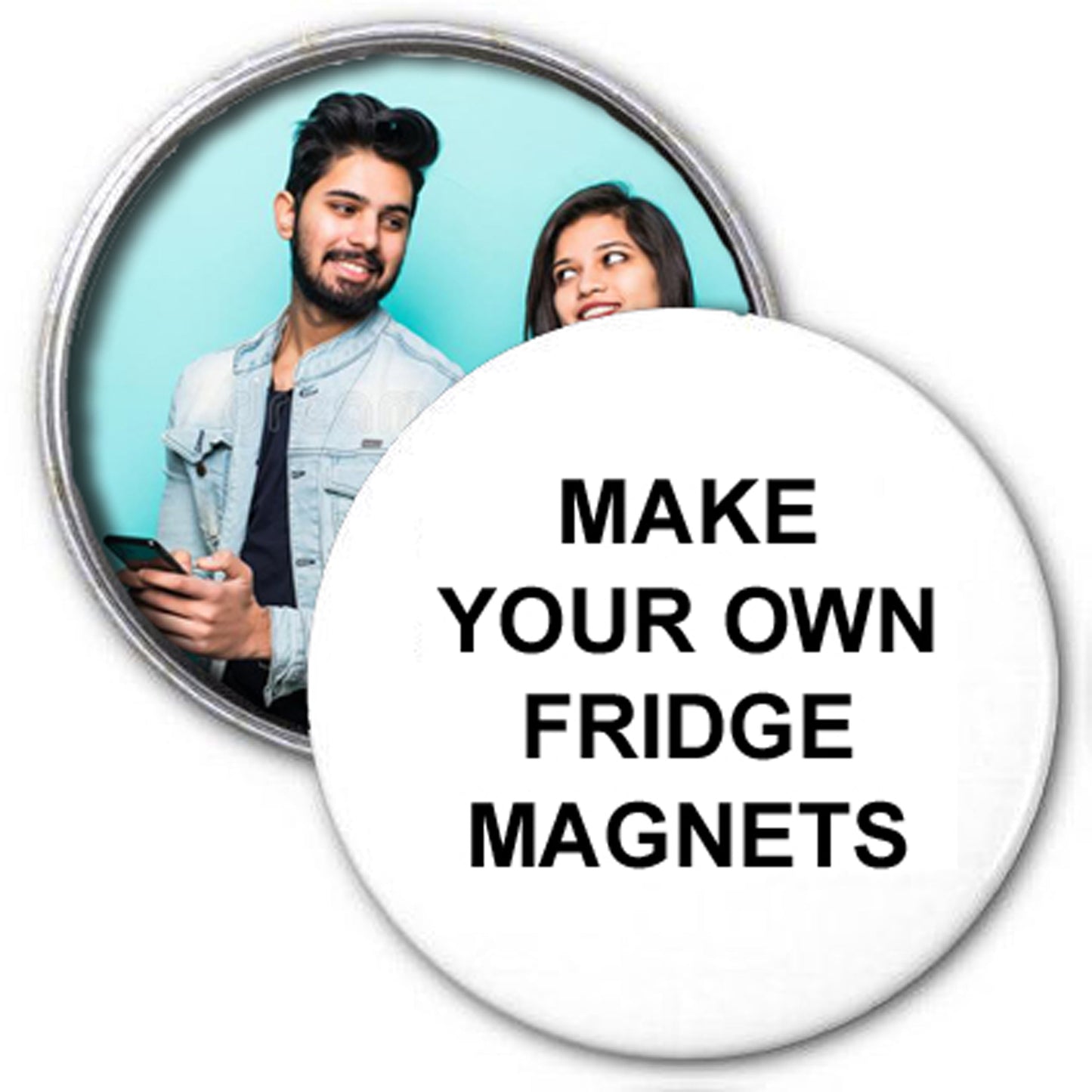 Circle Fridge Magnets with Photos & Messages | Personalized Fridge Magnet for Gifts